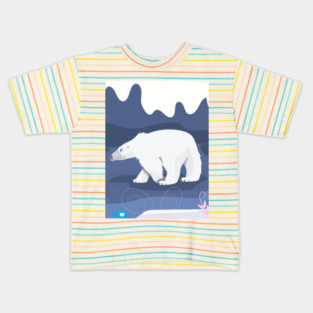 Cute Cartoon Polar Bear Kids T-Shirt
