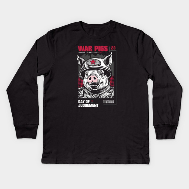 WAR PIGS Kids Long Sleeve T-Shirt by artslaves