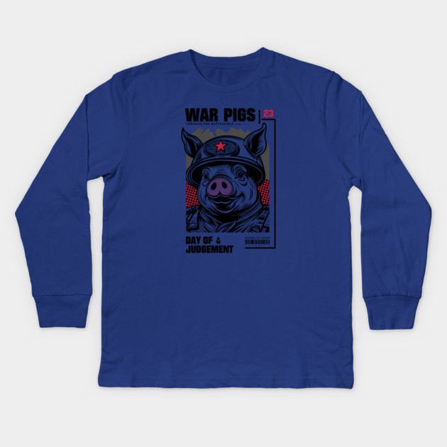 WAR PIGS Kids Long Sleeve T-Shirt by artslaves