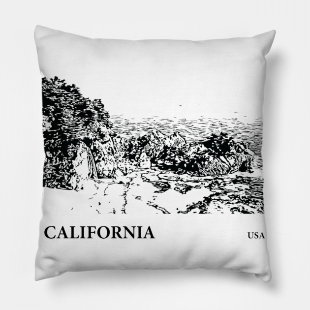 California USA Pillow by Lakeric