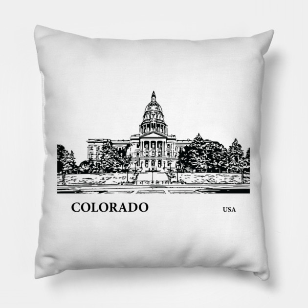 Colorado State USA Pillow by Lakeric