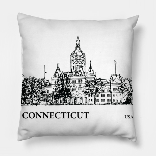 Connecticut State USA Pillow by Lakeric