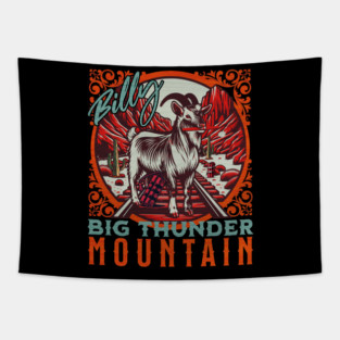 Billy the goat from Big Thunder Mountain Wooden Finish Tapestry