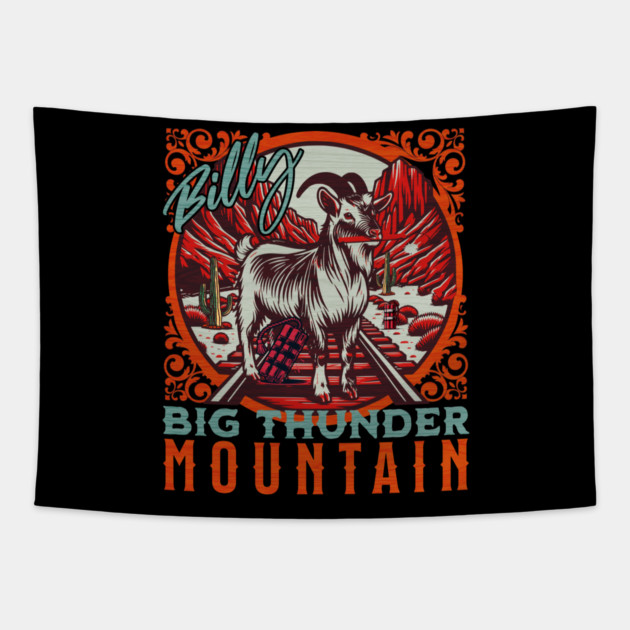 Billy the goat from Big Thunder Mountain Wooden Finish Tapestry by Joaddo