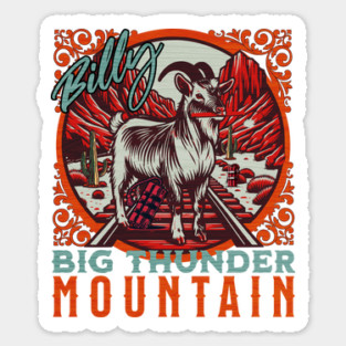 Billy the goat from Big Thunder Mountain Wooden Finish Sticker