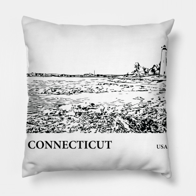Connecticut USA Pillow by Lakeric