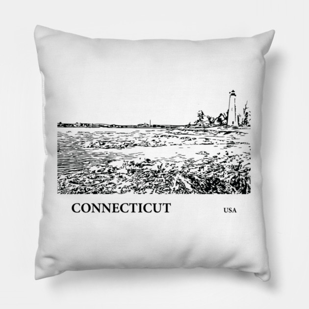 Connecticut USA Pillow by Lakeric