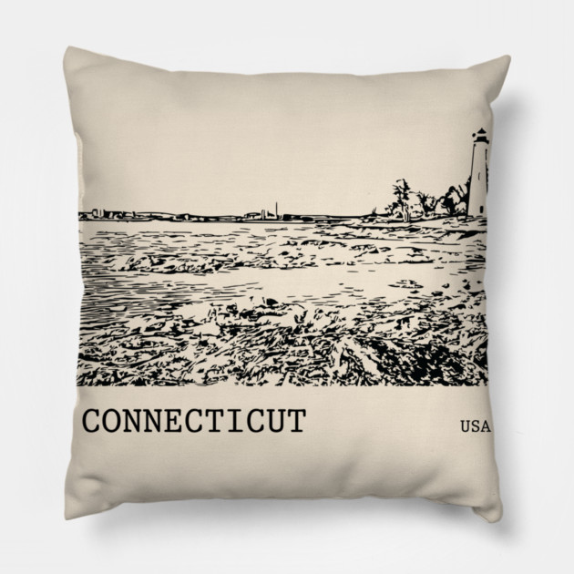 Connecticut USA Pillow by Lakeric