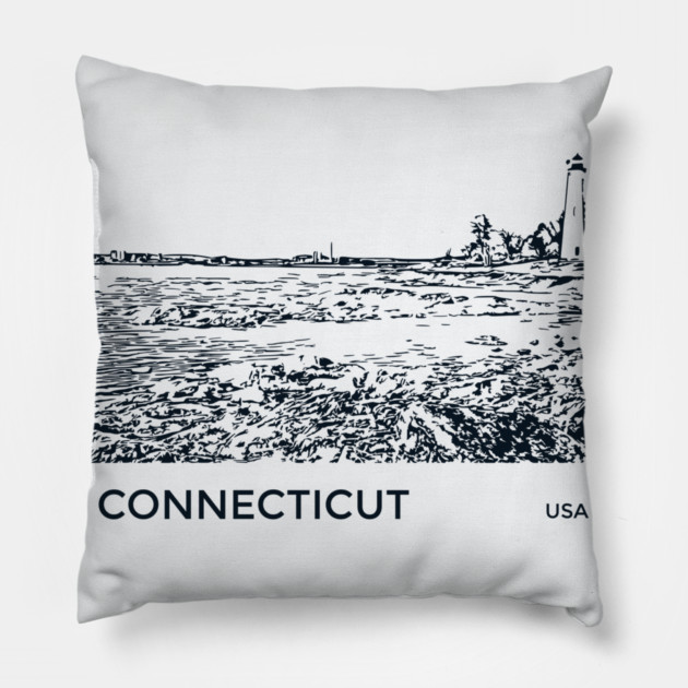 Connecticut USA Pillow by Lakeric