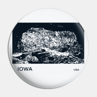 Iowa USA Pin