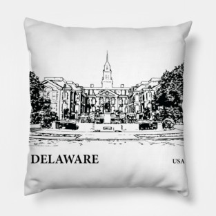 Delaware State USA Pillow