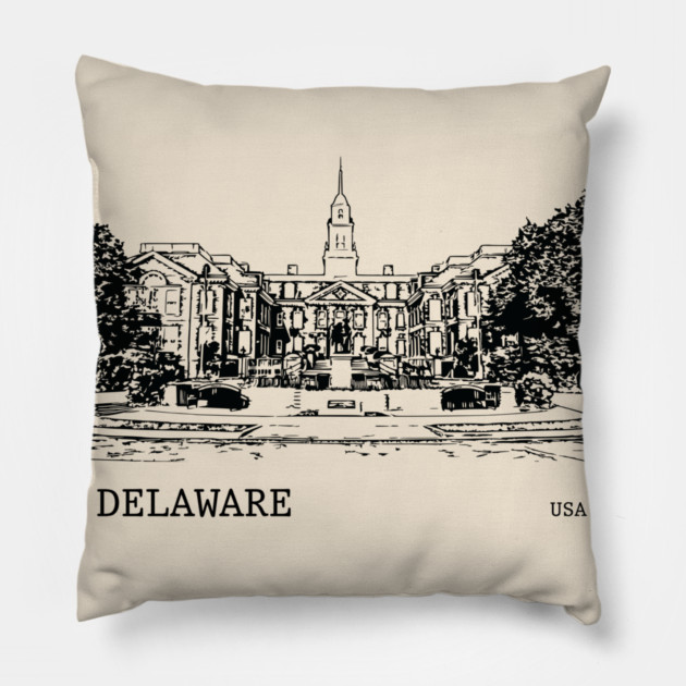 Delaware State USA Pillow by Lakeric