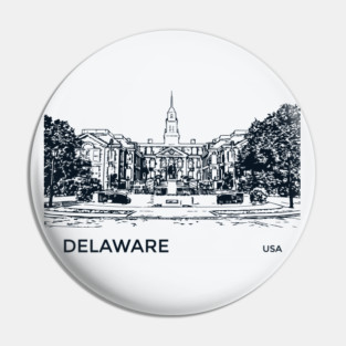 Delaware State Iowa Pin