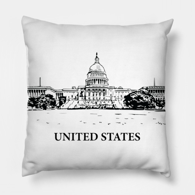 United States Pillow by Lakeric