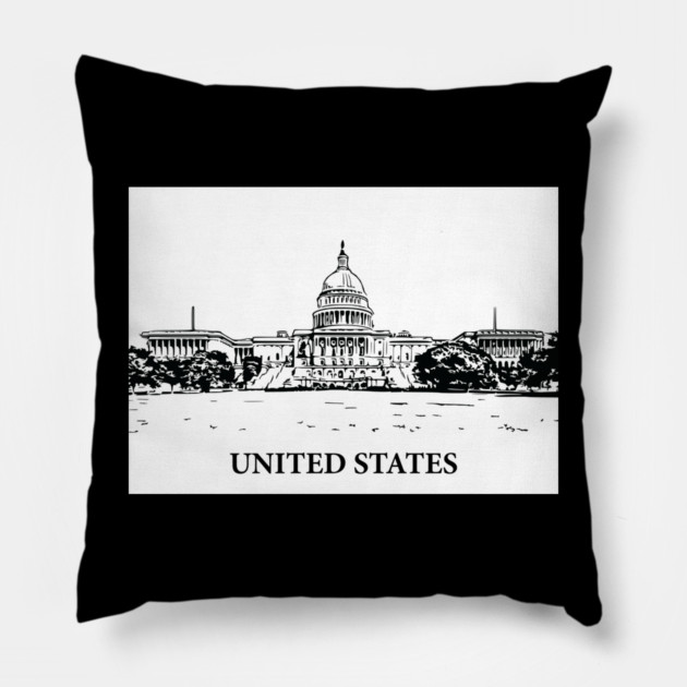 United States Pillow by Lakeric