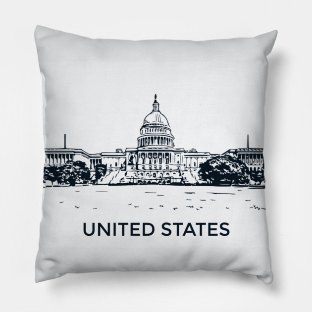 United States Pillow by Lakeric