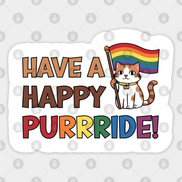 Have A Happy Purrride Sticker by TurnEffect