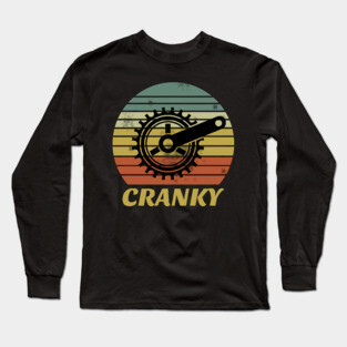 Bicycle Cranky Retro Vintage Gift For Cycling Lovers Long Sleeve T-Shirt