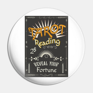 Tarot Reader Chalkboard Pin