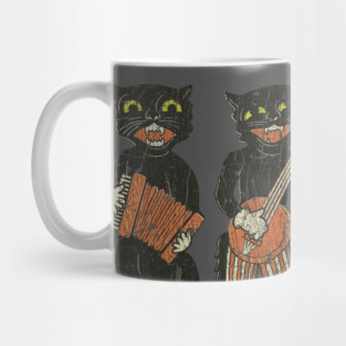 Black Cat Quartet 1940s Halloween Mug