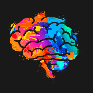 Brain Watercolor Brain Awareness Squad T-Shirt