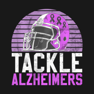 Tackle Alzheimer's Awareness Month Day Dementia Football T-Shirt