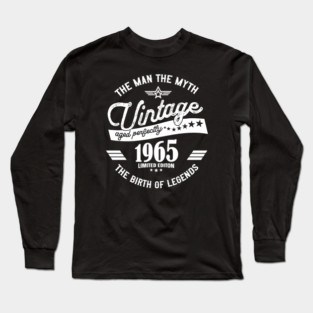 vintage 1965, 60th Birthday Long Sleeve T-Shirt
