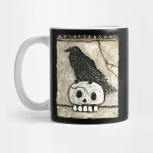 Raven and Skull Mug