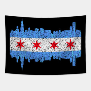 City Of Chicago - Chicago City Flag Tapestry