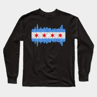 City Of Chicago - Chicago City Flag Long Sleeve T-Shirt