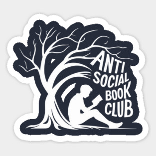 Anti Social Book Club Introvert Reader Sticker