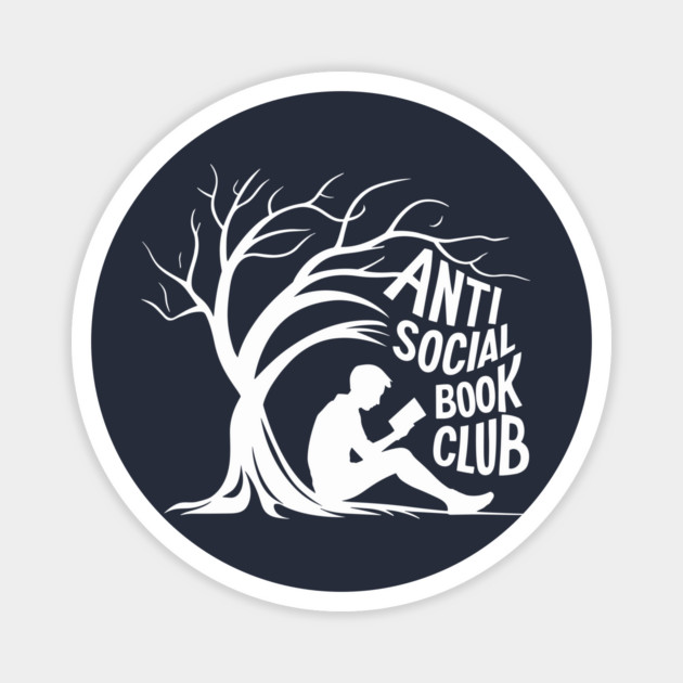 Anti Social Book Club Introvert Reader Magnet by Anticorporati