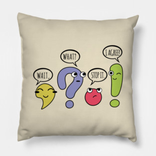 Funny Grammar Teacher Pillow