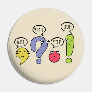 Funny Grammar Teacher Pin