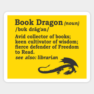 Book Dragon Definition Sticker