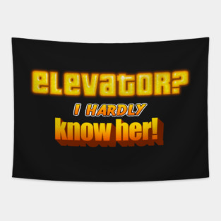 Elevator? I Hardly Know Her Dad Joke Pun Tapestry