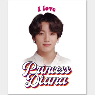 Princess Diana Jungkook kpop retro meme Posters and Art