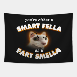 Smart Fella Cat Meme Tapestry