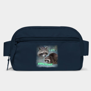 Trying Raccoon Meme Bag