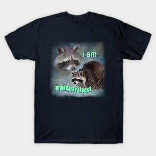 Trying Raccoon Meme T-Shirt