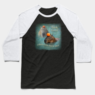 Capybara Meme Baseball T-Shirt