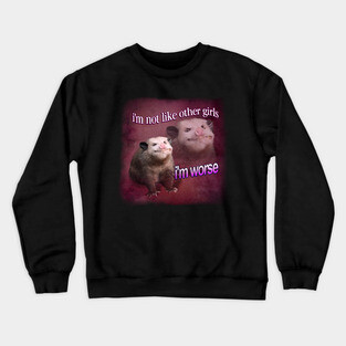 Possum Meme Crewneck Sweatshirt