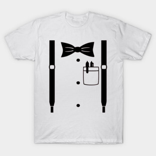 Bowtie Suspenders Pocket Protector T-Shirt