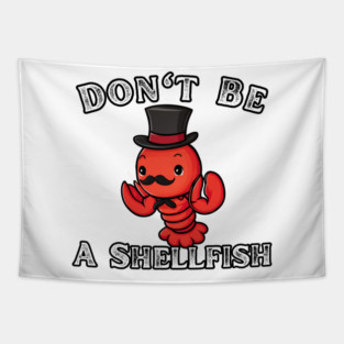 Shellfish Funny Lobster Tapestry