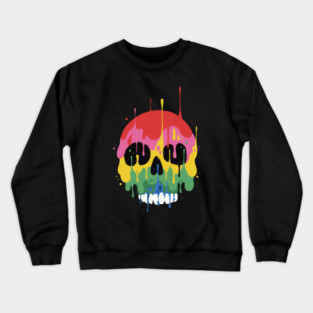 Colorful Melting Skull Crewneck Sweatshirt