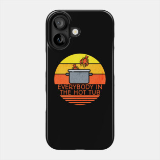 Retro Sunset Lobster Pot, Hot Tub Phone Case
