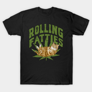 Vintage Rolling Fatties Cat Retro Kitty Kitten Meow Men Women T-Shirt