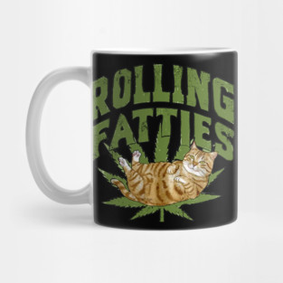Vintage Rolling Fatties Cat Retro Kitty Kitten Meow Men Women Mug