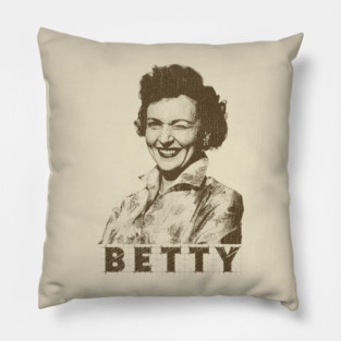 VINTAGE -  Betty white smile Pillow