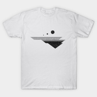 Three Moons Geometric Minimalist Line art T-Shirt
